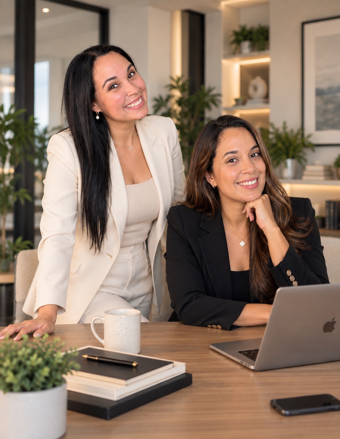 Veronica Araujo and Vanessa Marquez, founders of Flowfy AI